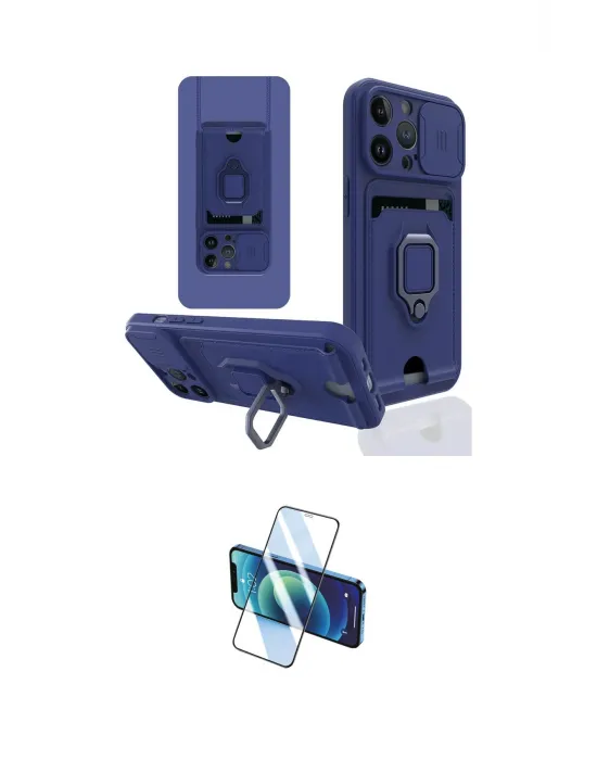 ieg™ iPhone 14 Pro Kılıf Vadi Form Prime - Siyah 3D Antistatik Cam Ekran Koruyucu