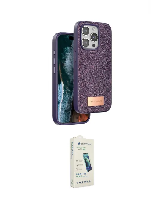 ieg™ iPhone 14 Pro Kılıf Vadi Klasik Serisi - Şeffaf Pasifik Cam Ekran Koruyucu