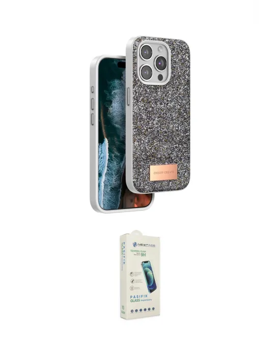 ieg™ iPhone 14 Pro Kılıf Vadi Klasik Serisi - Şeffaf Pasifik Cam Ekran Koruyucu