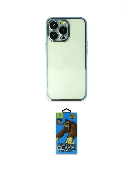 ieg™ iPhone 14 Pro Kılıf Vadi Minimal - Siyah 18D Cam Ekran Koruyucu