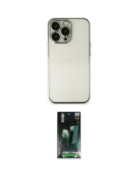 ieg™ iPhone 14 Pro Kılıf Vadi Minimal - Siyah 360 Mat Full Body Arka Koruyucu
