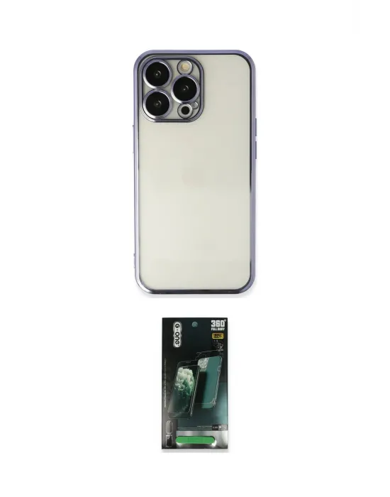 ieg™ iPhone 14 Pro Kılıf Vadi Minimal - Siyah 360 Mat Full Body Arka Koruyucu