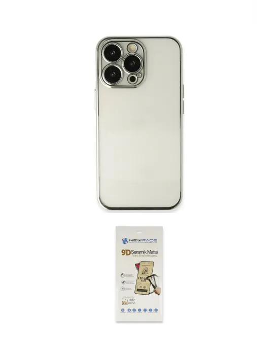 ieg™ iPhone 14 Pro Kılıf Vadi Minimal - Siyah Mat Seramik Nano Ekran Koruyucu