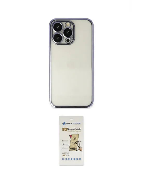 ieg™ iPhone 14 Pro Kılıf Vadi Minimal - Siyah Mat Seramik Nano Ekran Koruyucu