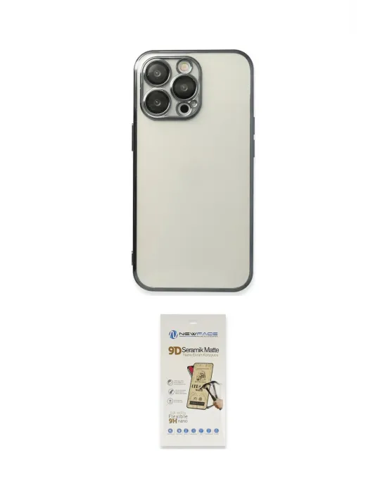 ieg™ iPhone 14 Pro Kılıf Vadi Minimal - Siyah Mat Seramik Nano Ekran Koruyucu