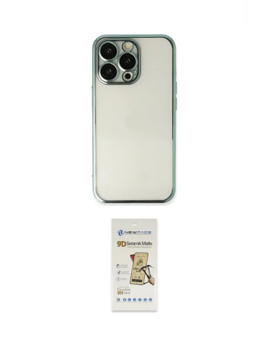 ieg™ iPhone 14 Pro Kılıf Vadi Minimal - Siyah Mat Seramik Nano Ekran Koruyucu