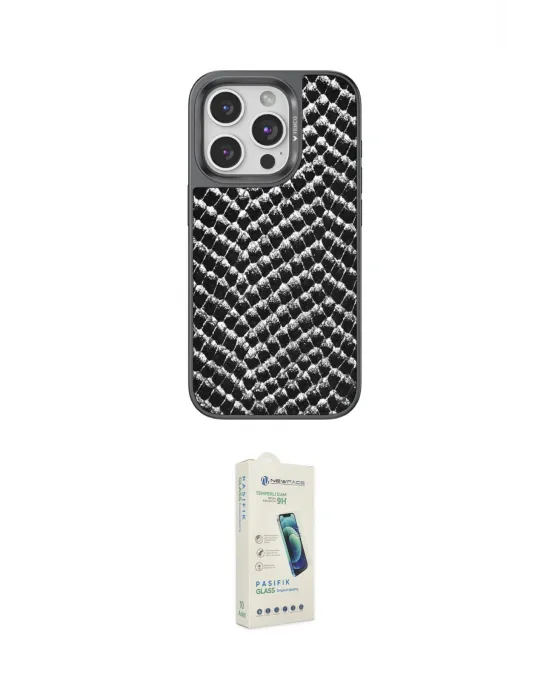 ieg™ iPhone 14 Pro Kılıf Vadi Özel Seri - Şeffaf Pasifik Cam Ekran Koruyucu