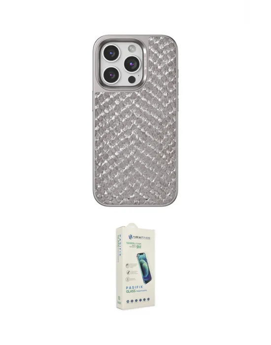 ieg™ iPhone 14 Pro Kılıf Vadi Özel Seri - Şeffaf Pasifik Cam Ekran Koruyucu