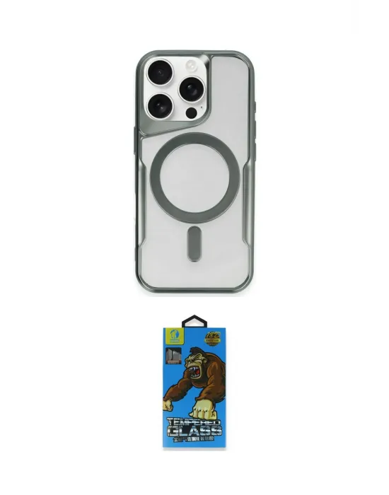 ieg™ iPhone 14 Pro Kılıf Yadigar Klasik Özel Seri - Siyah 18D Cam Ekran Koruyucu