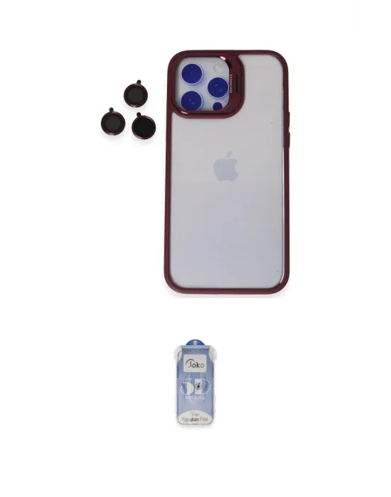ieg™ iPhone 14 Pro Kılıf Yankı Asil Serisi - Siyah Joko Magic 5D Cam