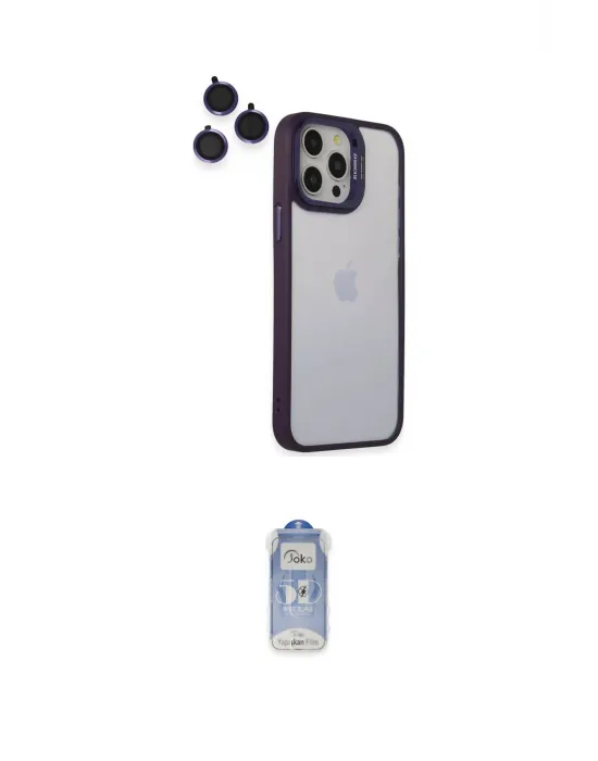 ieg™ iPhone 14 Pro Kılıf Yankı Asil Serisi - Siyah Joko Magic 5D Cam