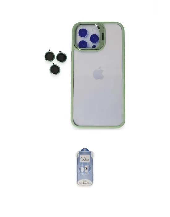 ieg™ iPhone 14 Pro Kılıf Yankı Asil Serisi - Siyah Joko Magic 5D Cam