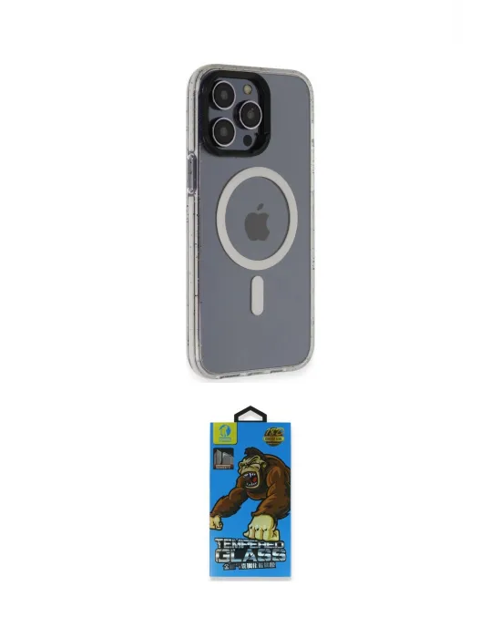 ieg™ iPhone 14 Pro Kılıf Yankı Işık Prime - Siyah 18D Cam Ekran Koruyucu