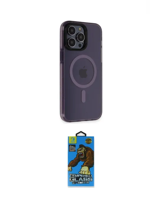 ieg™ iPhone 14 Pro Kılıf Yankı Işık Prime - Siyah 18D Cam Ekran Koruyucu