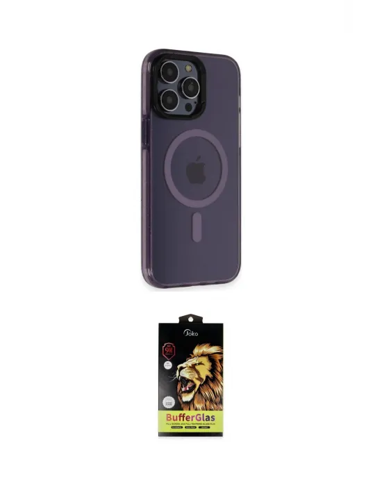 ieg™ iPhone 14 Pro Kılıf Yankı Işık Prime - Siyah Buffer Cam Ekran Koruyucu