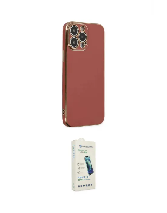 ieg™ iPhone 14 Pro Kılıf Yankı Serisi - Şeffaf Pasifik Cam Ekran Koruyucu