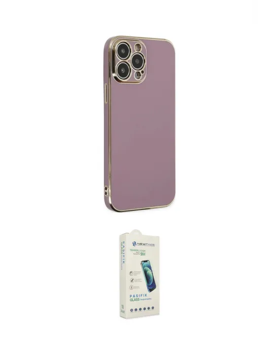 ieg™ iPhone 14 Pro Kılıf Yankı Serisi - Şeffaf Pasifik Cam Ekran Koruyucu