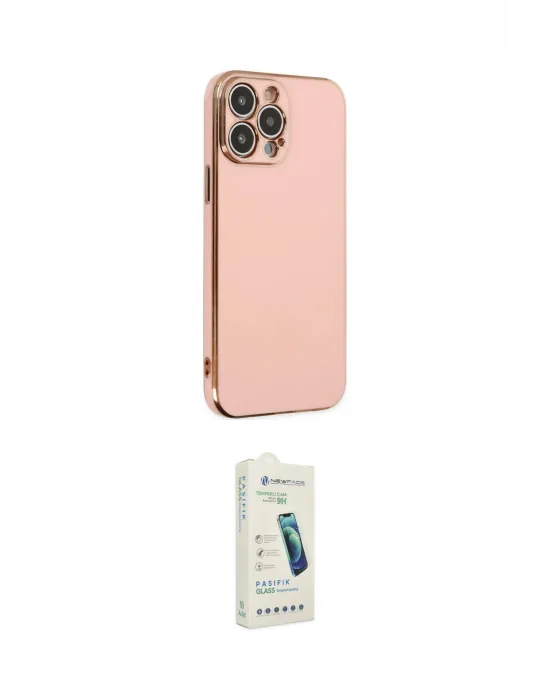 ieg™ iPhone 14 Pro Kılıf Yankı Serisi - Şeffaf Pasifik Cam Ekran Koruyucu