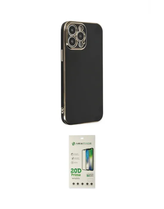ieg™ iPhone 14 Pro Kılıf Yankı Serisi - Siyah 20D Premium Cam Ekran Koruyucu