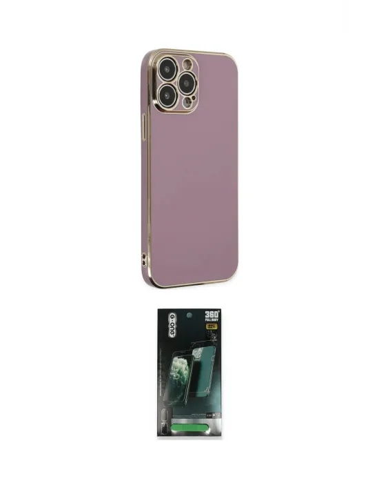 ieg™ iPhone 14 Pro Kılıf Yankı Serisi - Siyah 360 Mat Full Body Arka Koruyucu