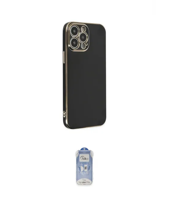 ieg™ iPhone 14 Pro Kılıf Yankı Serisi - Siyah Joko Magic 5D Cam