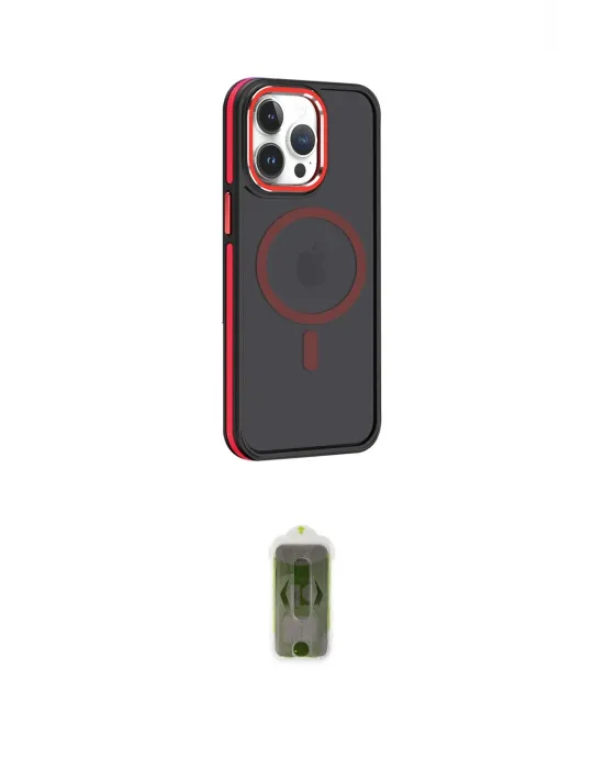 ieg™ iPhone 14 Pro Kılıf Yörünge Klasik - Siyah Joko Magic 5D Hayalet Cam