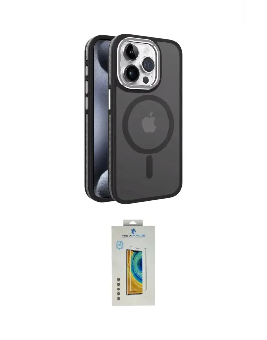 ieg™ iPhone 14 Pro Kılıf Yörünge Klasik - Siyah Polymer Nano Ekran Koruyucu