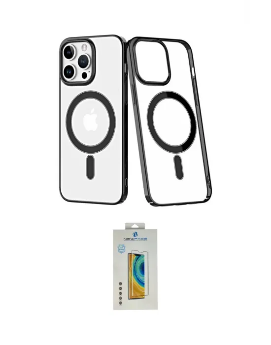 ieg™ iPhone 14 Pro Kılıf Yörünge Minimal - Siyah Polymer Nano Ekran Koruyucu