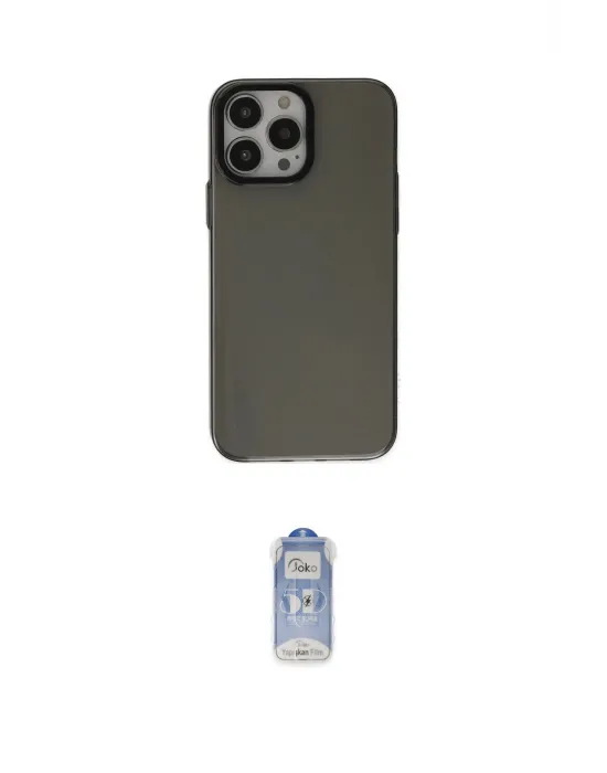 ieg™ iPhone 14 Pro Kılıf Zirve Doku Koleksiyonu - Siyah Joko Magic 5D Cam