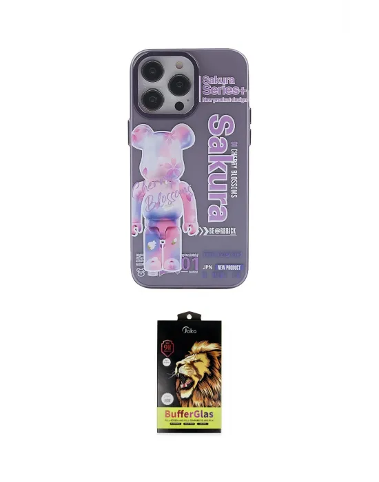 ieg™ iPhone 14 Pro Kılıf Zirve Form Özel Seri - Siyah Buffer Cam Ekran Koruyucu