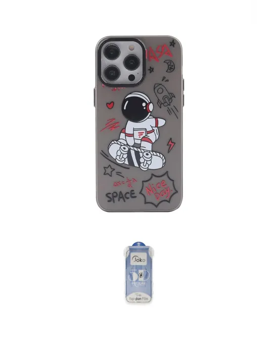 ieg™ iPhone 14 Pro Kılıf Zirve Form Özel Seri - Siyah Joko Magic 5D Cam
