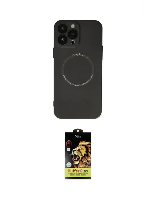 ieg™ iPhone 14 Pro Kılıf Zirve Klasik Prime - Siyah Buffer Cam Ekran Koruyucu
