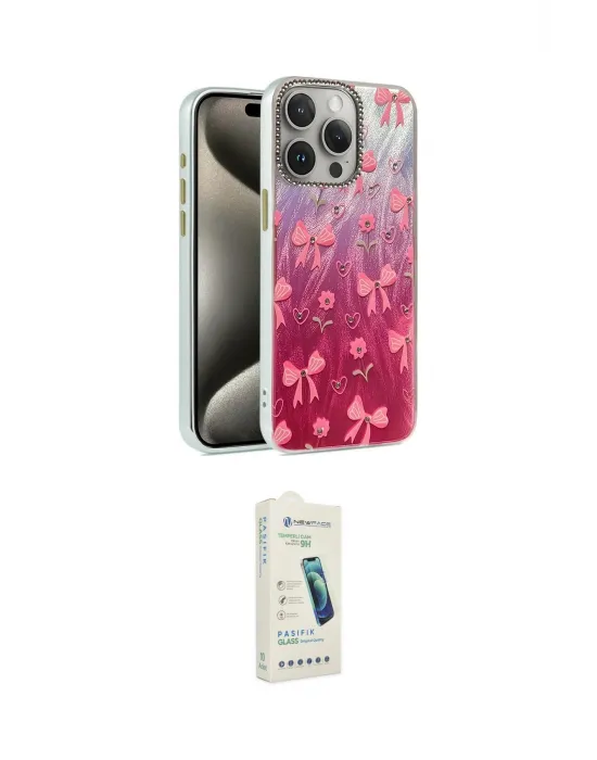 ieg™ iPhone 14 Pro Kılıf Zirve Modern Prime - Şeffaf Pasifik Cam Ekran Koruyucu
