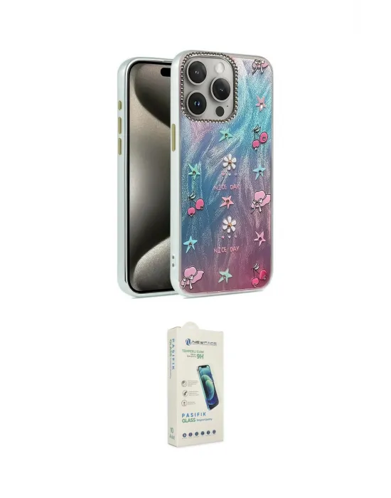 ieg™ iPhone 14 Pro Kılıf Zirve Modern Prime - Şeffaf Pasifik Cam Ekran Koruyucu