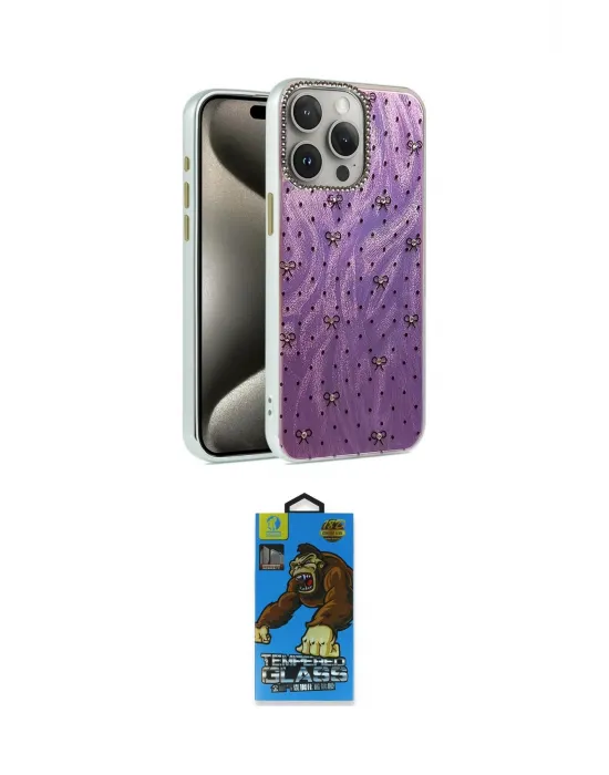 ieg™ iPhone 14 Pro Kılıf Zirve Modern Prime - Siyah 18D Cam Ekran Koruyucu