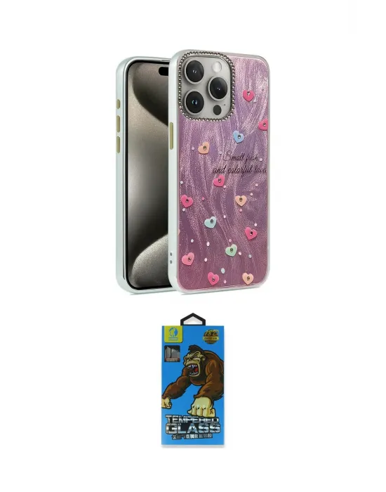 ieg™ iPhone 14 Pro Kılıf Zirve Modern Prime - Siyah 18D Cam Ekran Koruyucu