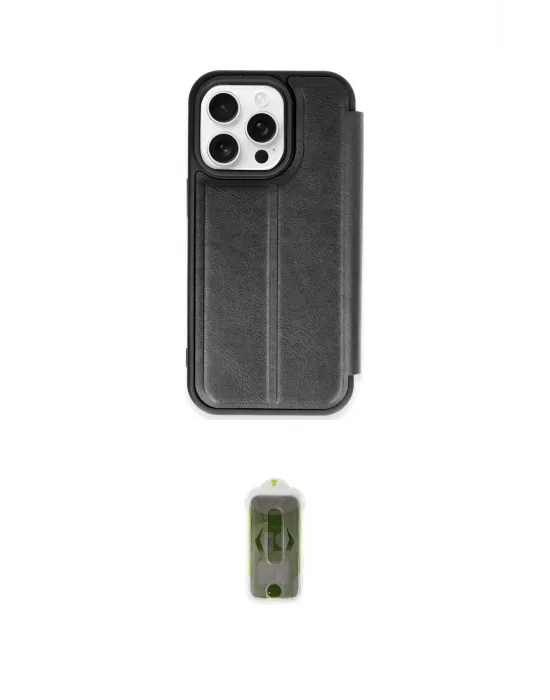 ieg™ iPhone 14 Pro Kılıf Zirve Yansıma Serisi - Siyah Joko Magic 5D Hayalet Cam