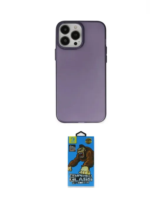 ieg™ iPhone 14 Pro Max Kılıf Ahenk Çizgi Prime - Siyah 18D Cam Ekran Koruyucu
