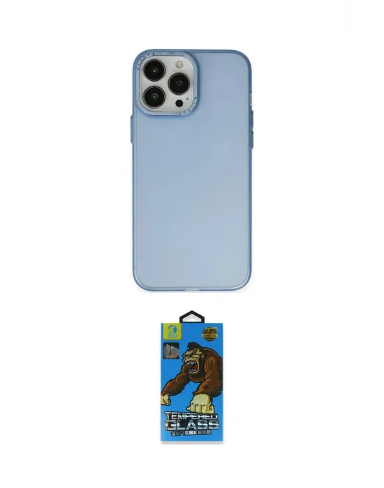 ieg™ iPhone 14 Pro Max Kılıf Ahenk Çizgi Prime - Siyah 18D Cam Ekran Koruyucu