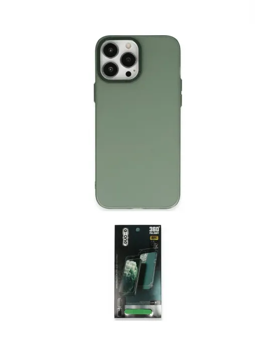 ieg™ iPhone 14 Pro Max Kılıf Ahenk Çizgi Prime - Siyah 360 Mat Full Body Arka Koruyucu