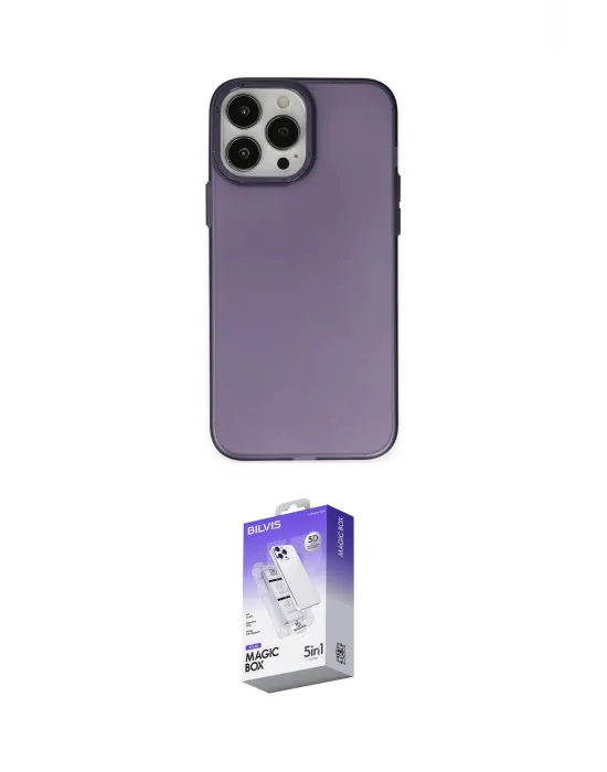 ieg™ iPhone 14 Pro Max Kılıf Ahenk Çizgi Prime - Siyah Bilvis 5in1 3D Magic Cam Ekran Koruyucu