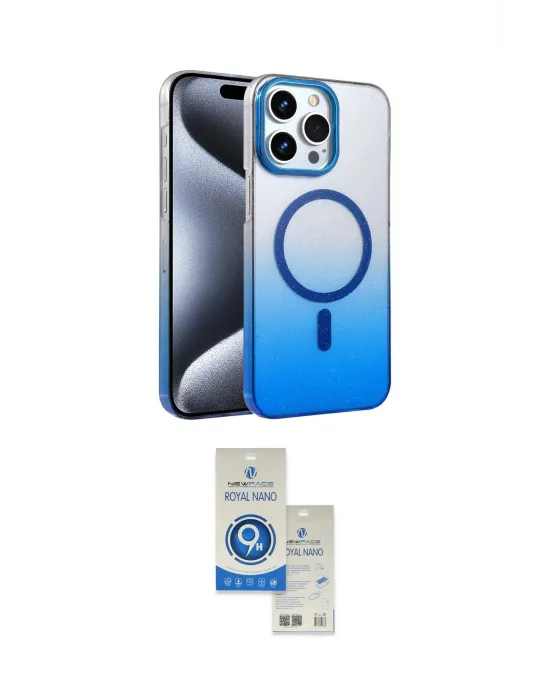ieg™ iPhone 14 Pro Max Kılıf Ahenk Doku Özel Seri - Şeffaf Royal Nano Ekran Koruyucu