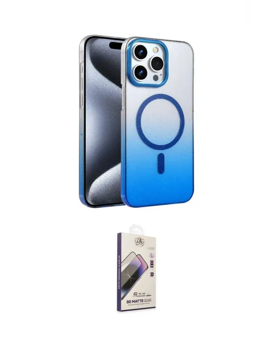 ieg™ iPhone 14 Pro Max Kılıf Ahenk Doku Özel Seri - Siyah Bilvis 3D Mat Cam Ekran Koruyucu