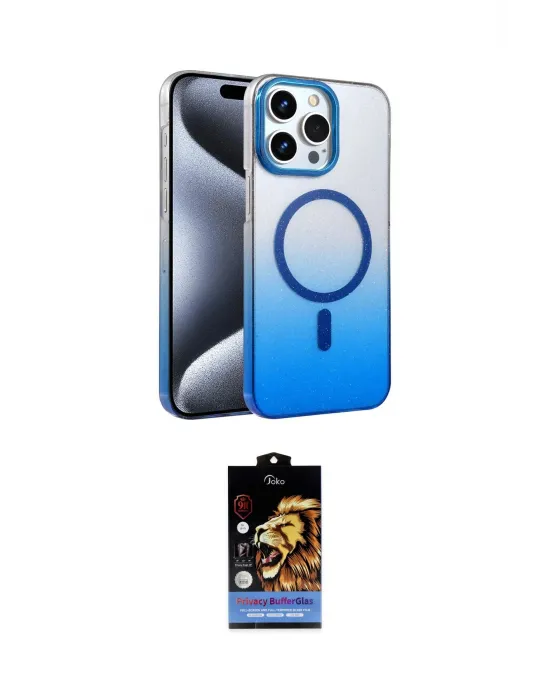 ieg™ iPhone 14 Pro Max Kılıf Ahenk Doku Özel Seri - Siyah Buffer Hayalet Cam Ekran Koruyucu