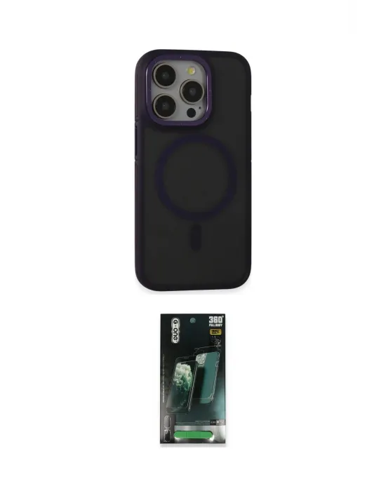 ieg™ iPhone 14 Pro Max Kılıf Ahenk Form Serisi - Şeffaf 360 Full Body Arka Koruyucu