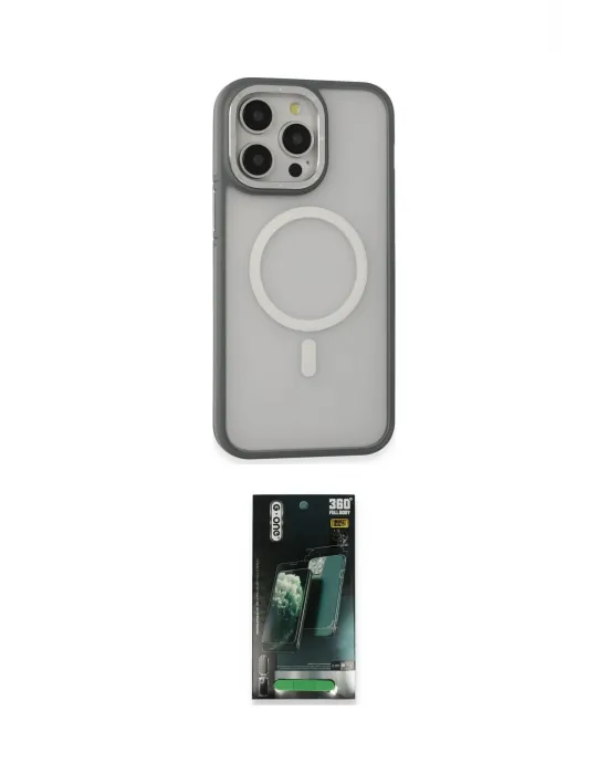 ieg™ iPhone 14 Pro Max Kılıf Ahenk Form Serisi - Şeffaf 360 Full Body Arka Koruyucu