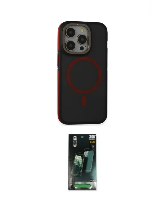 ieg™ iPhone 14 Pro Max Kılıf Ahenk Form Serisi - Şeffaf 360 Full Body Arka Koruyucu