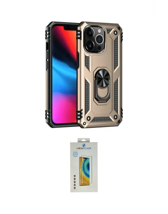 ieg™ iPhone 14 Pro Max Kılıf Ahenk Klasik Koleksiyonu - Siyah Polymer Nano Ekran Koruyucu