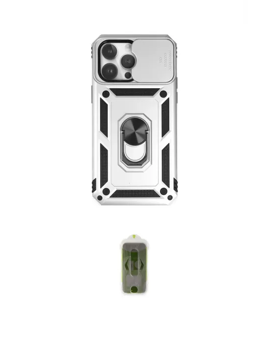 ieg™ iPhone 14 Pro Max Kılıf Ahenk Klasik - Siyah Joko Magic 5D Hayalet Cam