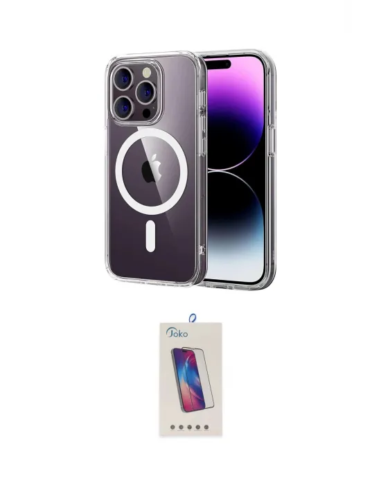 ieg™ iPhone 14 Pro Max Kılıf Ahenk Minimal Serisi - Siyah Joko 5D Cam